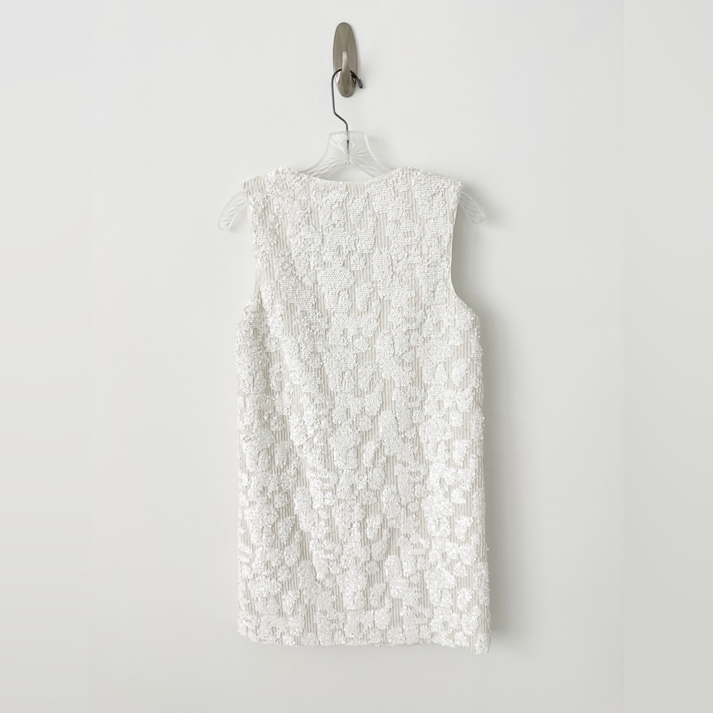 NWT Anthropologie Sunday in Brooklyn Sequin Vest Dress XXSP White Cocktail Mini - Picture 6 of 9